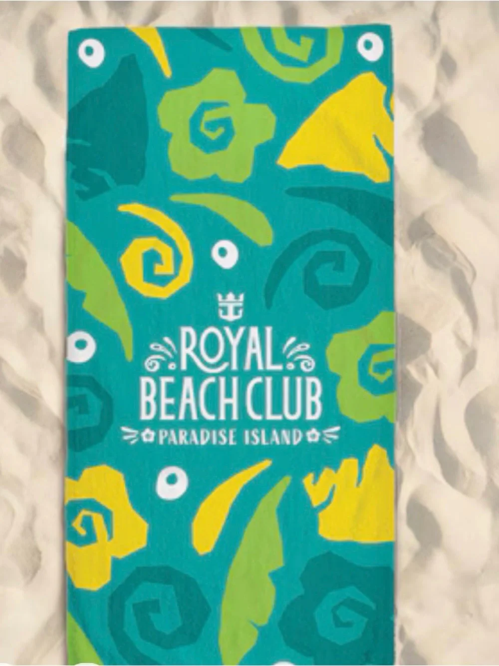 New Royal Caribbean Beach Tote and Matching  Beach Towel Set - Teal and Yellow